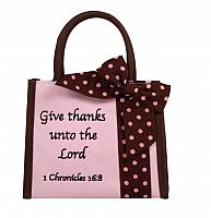 Tote with Give Thanks Verse