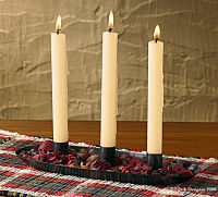 Candle Pan with 3 Taper Holder